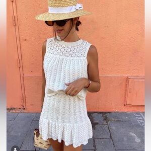 Zara pointelle knit top & skirt